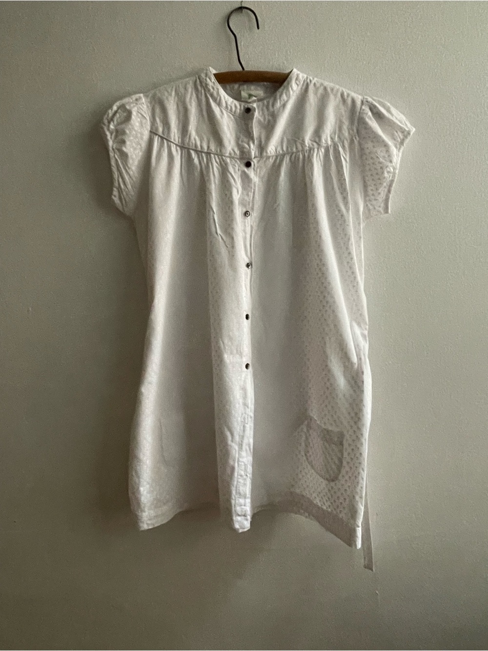 Soeur White 100% Cotton Shirt With Subtle Flower Print